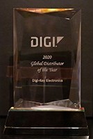 Digi-Key Electronics 连续第四年被 Digi International 评为年度全球分销商